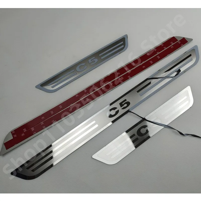 Stainless Steel Scuff Plate/Door Sill for Citroen C5 2010-Door Sill Scuff Plate Welcome Pedal Car-styling car door moulding trim window door cover trim