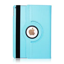 360-Degree Rotating Leather Smart Case for iPad mini4 mini5 (Blue)