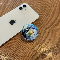 Transparent Amber Foldable Phone Ring Holder and Stand - Versatile Grip (As Shown)