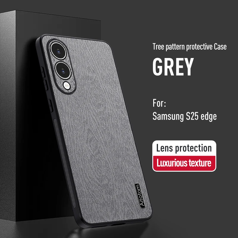 Luxury Wood Pattern Tree Texture Back Cover - Premium PC+TPU Protection Case