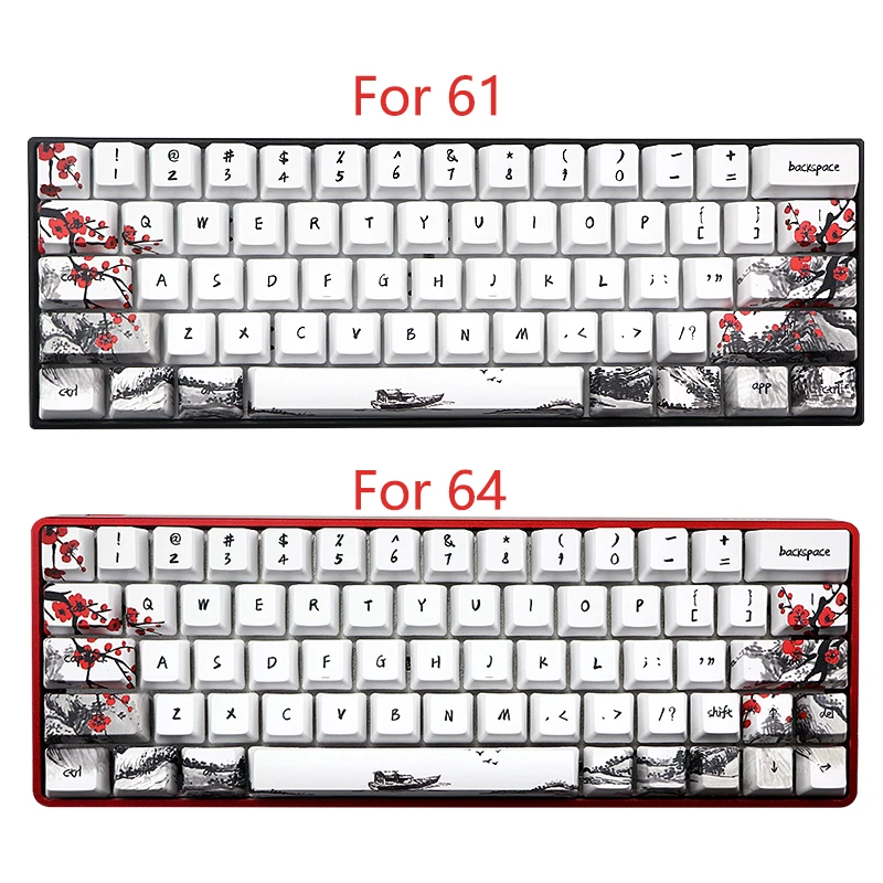 64 68 108 tampas de teclado mecânico russo japonês
