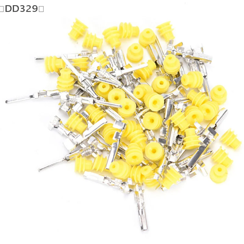 〔DD329〕5pcs 2Pin Car Waterproof Electrical Connector Plug With Wire AWG Marine Flame Retardant  Automotive Electrical Connector
