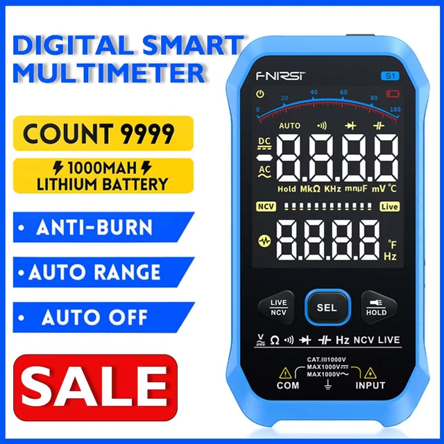 Burn Multimeter Digital AC DC Strom Spannung Temperatur KapazitäT