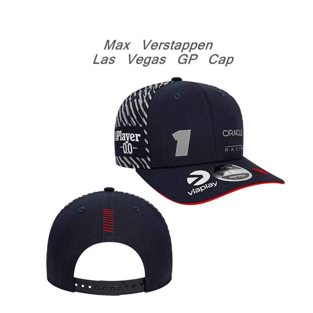 

Red Color Bull Team F1 Max Verstappen Las Vegas GP Cap Formula One Accessories Men's and Women's Fans Cap MOTO Cap Hat