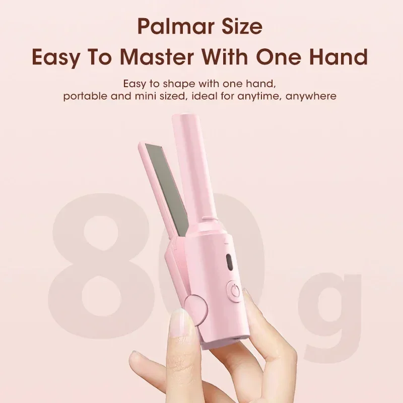 2 In 1 Mini Hair Straightener Curler Comb Anti-Scald Hot Comb Brush USB Rechargeable Hair Straightener Brush Styling Tools For hair straightener,hair straightener brush,hair straightener comb