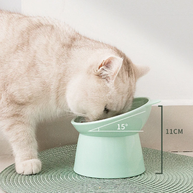 Pet Food Bowl Tilt High Bottom Neck Protector Antichoking Antidumping Dog and Cat Water Bowl Feeding Supplies