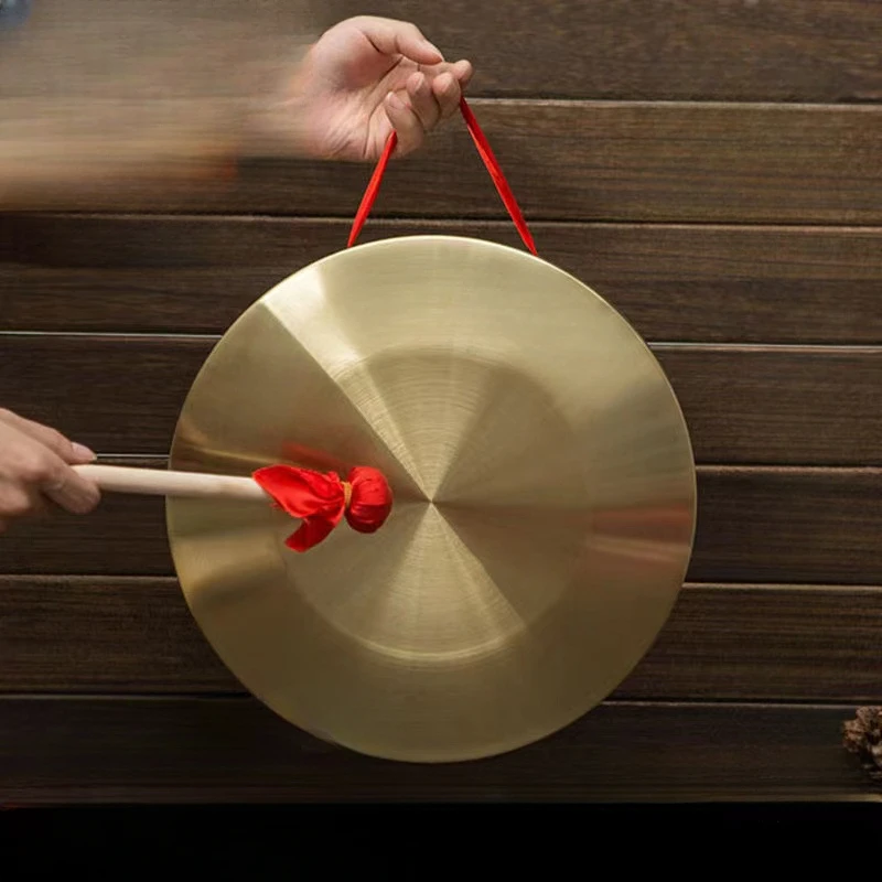 New 18 / 25/ 32 cm Hand Gong Cymbals Alloy Material Gong Chapel Opera Percussion Instrument with Round Play Hammer