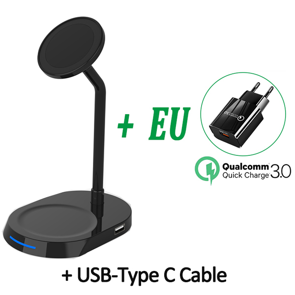 Magnetic Wireless Charger For iPhone 12 13 Pro Max Desktop Phone Stand Qi Fast Wireless Charger For Airpods Xiaomi Samsung