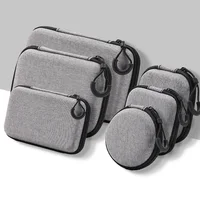 Mini Grey Digital Product Storage Bag Portable Headphone USB Data Cable Charger U Stick Storage Case Shockproof Protective Case 1
