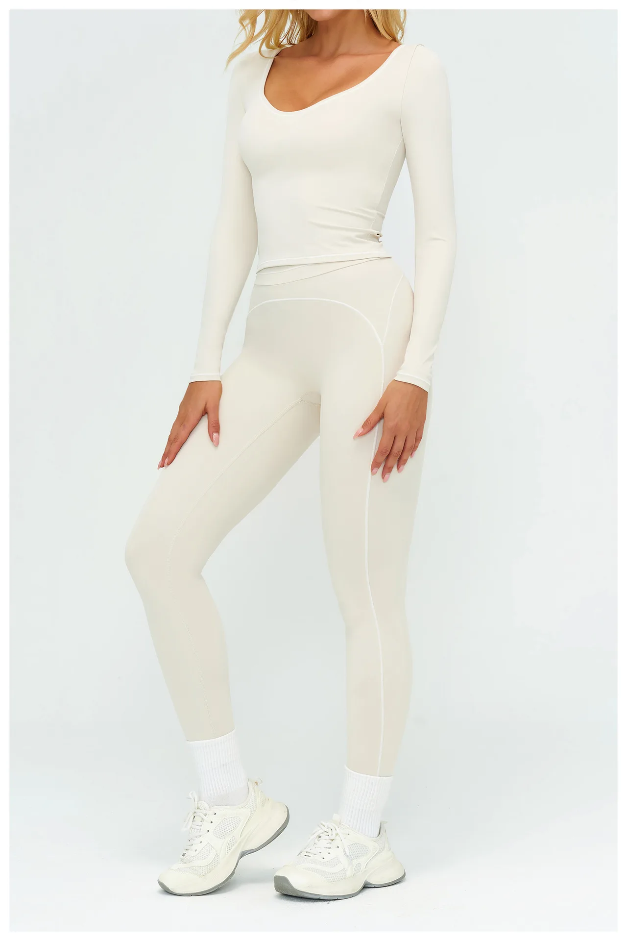 Women's Yoga Long Sleeve Fitness Long Sleeve Running Gym Clothes Workout Dry Fit Breathable High Elastic Sports Top 25 S9c25ca4689cc417dbc67bec0e83ece02W