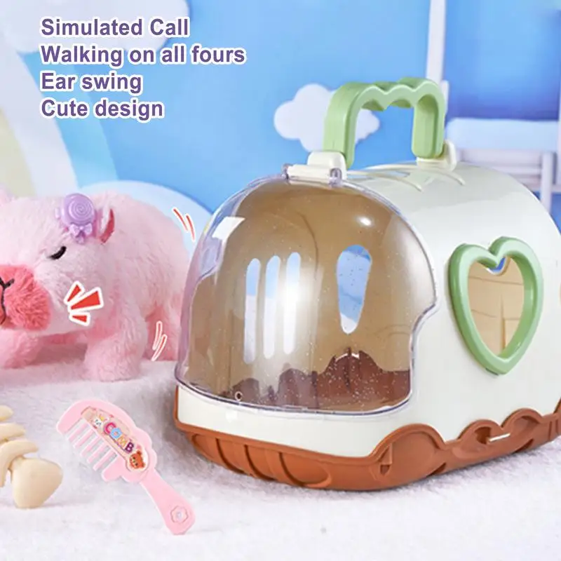 Electric Capybara Figure Walking Doll With Sound Plush Toy Boys Girls Over 3 Years Old Animal Companion For Study living Room 6