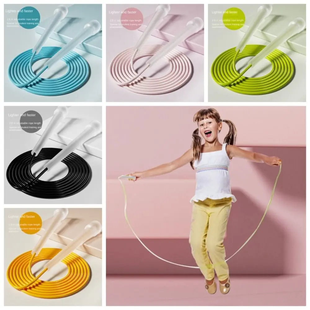 

Прозрачная Ручка гоночная Скакалка для студентов легкая регулируемая спортивная веревка 2,8 м прочная Съемная Скакалка детские подарки