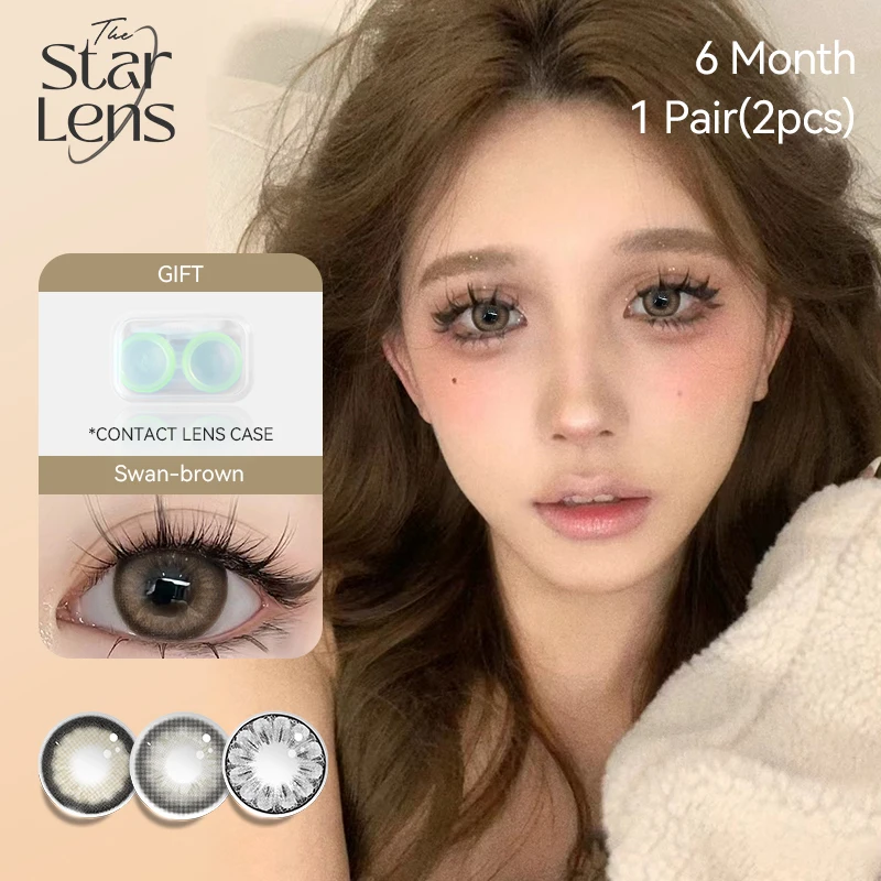 Enhanced Natural Soft Grey Colored Contact Lenses - 14.5mm, 2-Pack, 6-Month Wear