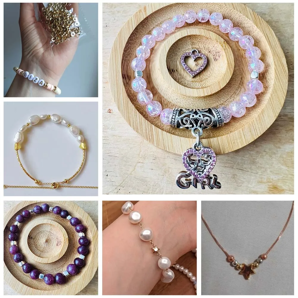 Cuentas De Madera Impresas Para Manualidades - 100 Unidades Para Joyería, Pulseras Y Decoración