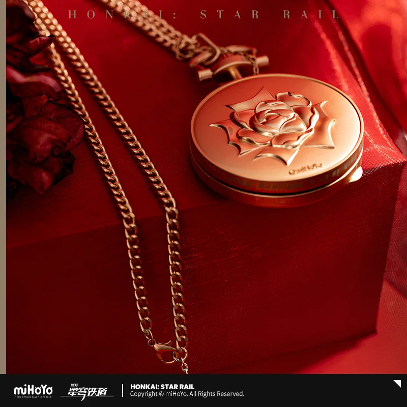Game Honkai Star Rail Imitation Pocket Watch Pendant miHoYo Official Pure Beauty Gaijin No Double Series Anime 3D Keychain Gifts 5