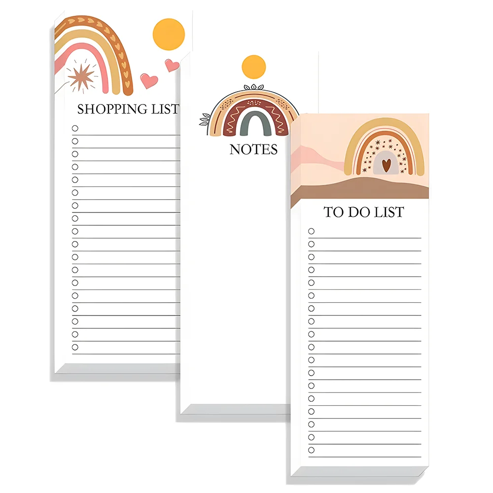Magnetic Notepad Korean Rainbow Magnetic Memo Pads Note Fridge Magnet Refrigerator Meal Shopping Check To Do List Planner Notebook