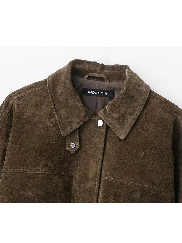 Women Leather Jacket 2025 New Spring Fashion Long Sleeve Zipper Coat  Female High Street OuterwearLong Sleeve New Jackets ﻿