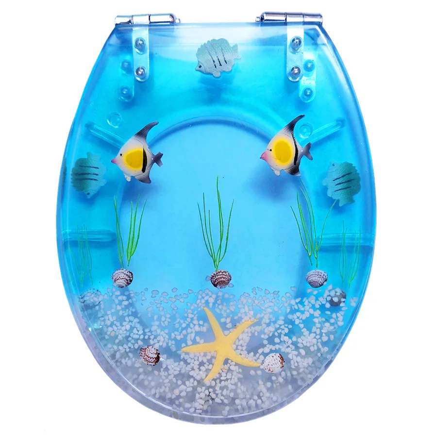 U V O Type Universal Resin Toilet Seat Lid Household Transparent Resin Thicken Slow-Close Toilet Seats Cover крышка для унитаза