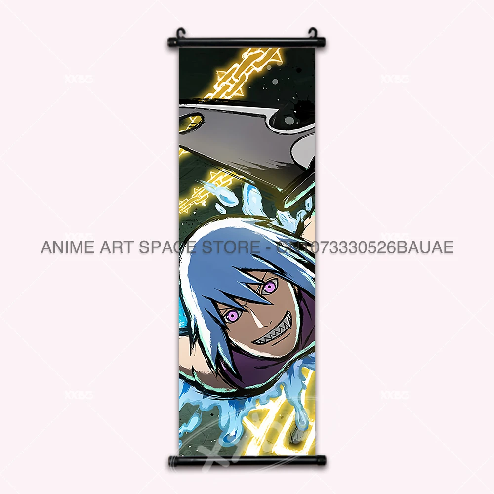 Naruto Anime Hanging Wall Art: Uchiha Sasuke & Jiraiya Scrolls Poster