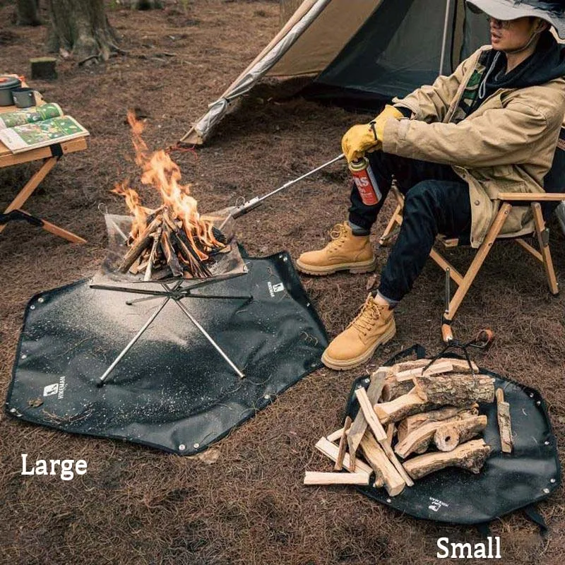 

SmiloDon Outdoor Camping Stove Mat Grill Brazier Mat Retardant Insulation Pad Firewood Storage Bag Multi Picnic Fireproof Cloth