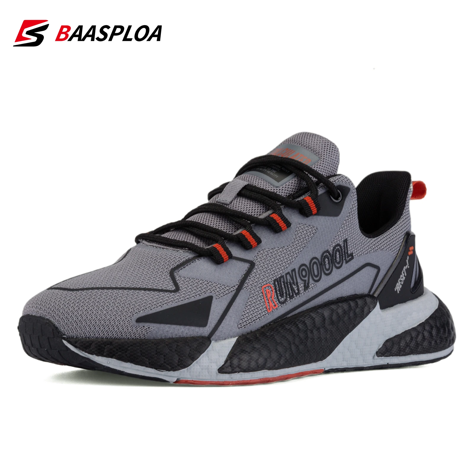 

Baasploa 2022 Spring Men Walking Shoes Fashion Mesh Sneaker Breathable Male Casual Shoes Lace Up Comfortable Sneaker