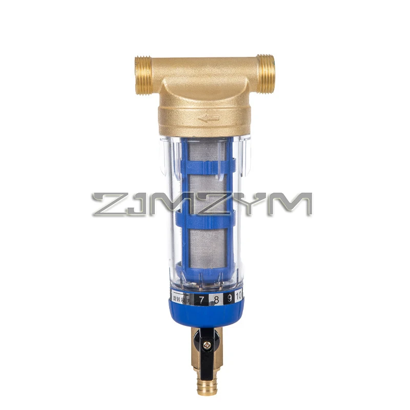 Pre-Filter Whole House Filter Copper Head Water Filter Front Purifier Spin Down Sediment Pre-Filter 3/4