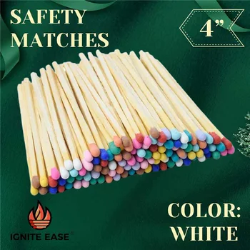 4 Inch Rainbow Wooden Matches with Striker Box 1