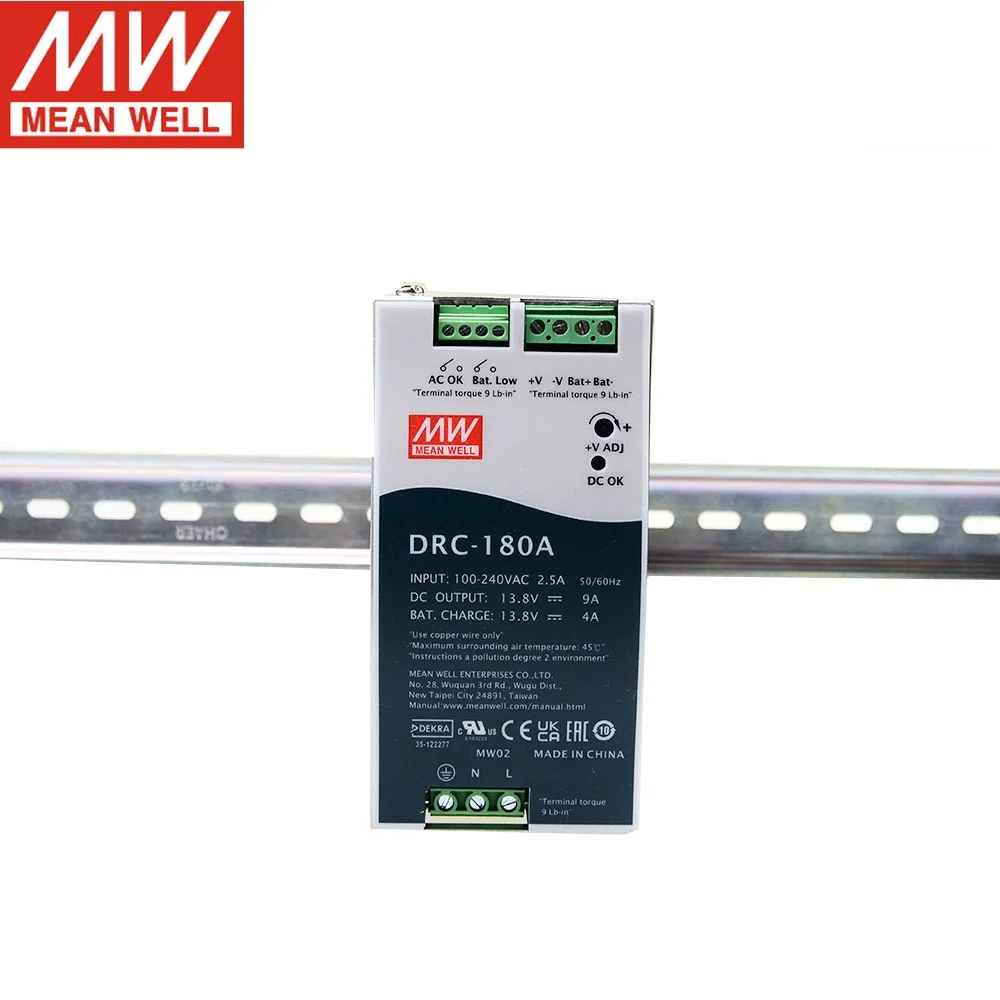 MEAN WELL DRC-180A DRC-180B 단일 출력, 배터리 충전기, UPS 기능 DRC-180