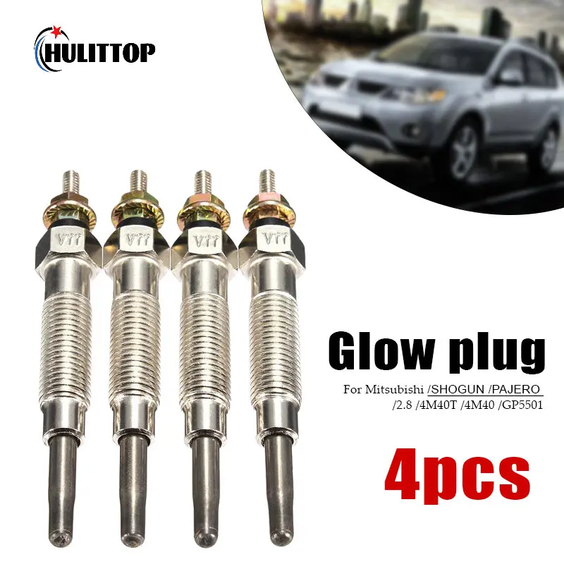 Glow Plugs Car Heater 4Pcs For Mitsubishi /SHOGUN 1994-2000 /PAJERO /2.8 /4M40T /4M40 /GP5501/Gp7554 plug car glow plugs