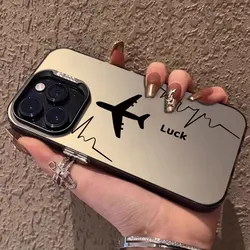 Candy Color Shockproof Luxury Heart Case - Airplane Design for Honor 400Smart4G (BK - CYK0083)