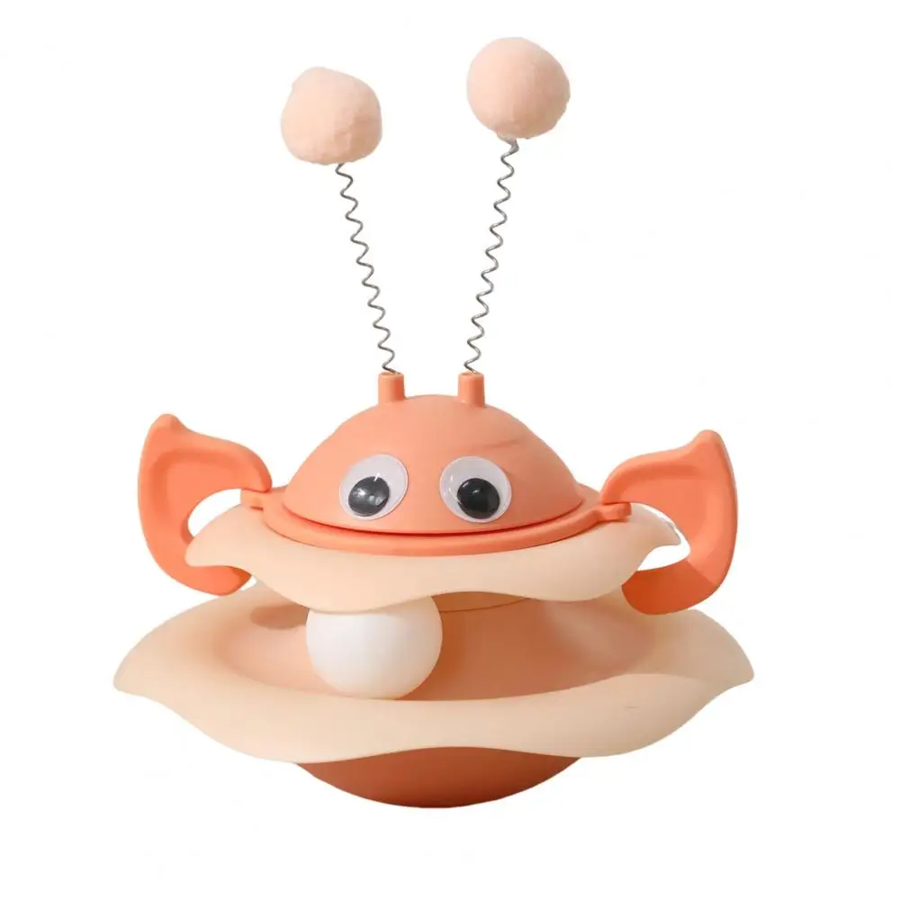 Cat Ball Track Toy Interactive Bee Shaped Cat Tower Turntable Tumbler Cats Toy with Spring Pom Pom Ball for Cat - PeticaDeals
