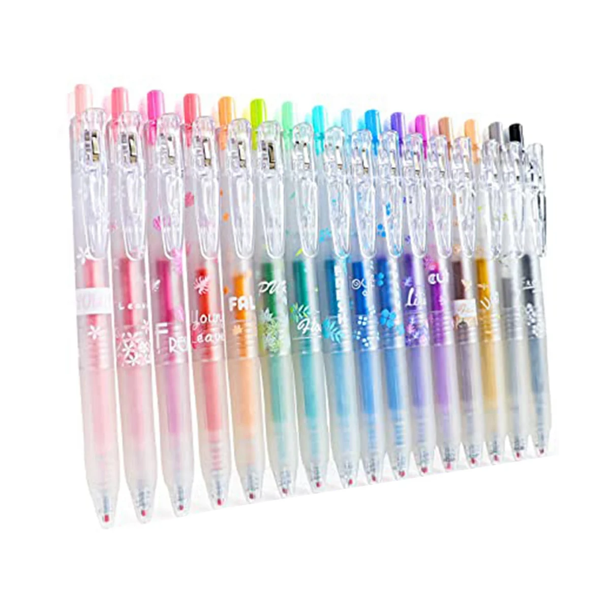 

Glitter Gel Ink Pen 16 Assorted Color Retractable Gel Pen Set 0.7mm Fine Tip Colored Journaling Pen Coloring Drawing