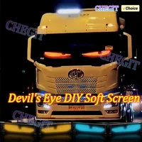 Demon Eyes LED Matrix Pixel Panel, Scrolling Bright Advertising LED Signs, Flexible USB 5V LED Car Sign Bluetooth App Control 1