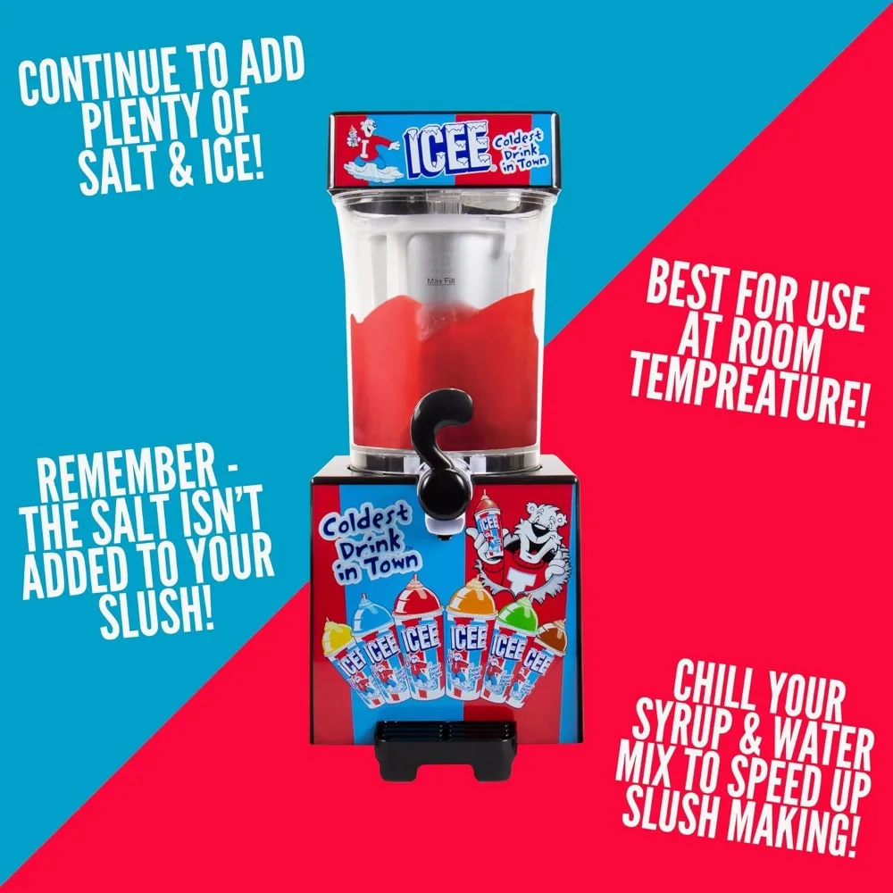 Home Countertop Slushie Maker. New for 2023. Creates up to 34Floz of Ice Cold ICEE Slushy. Make Ice Cold 5