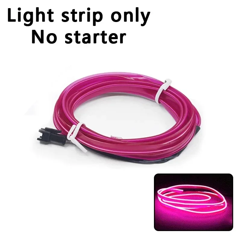 thumbnail image 1 of Luces interiores de coche, luces ambientales, 1 m, 3 m, 5 m, luces LED de neón flexibles, cadena de luces para decoración de puertas y salpicaderos interiores de coche, 1 of 5