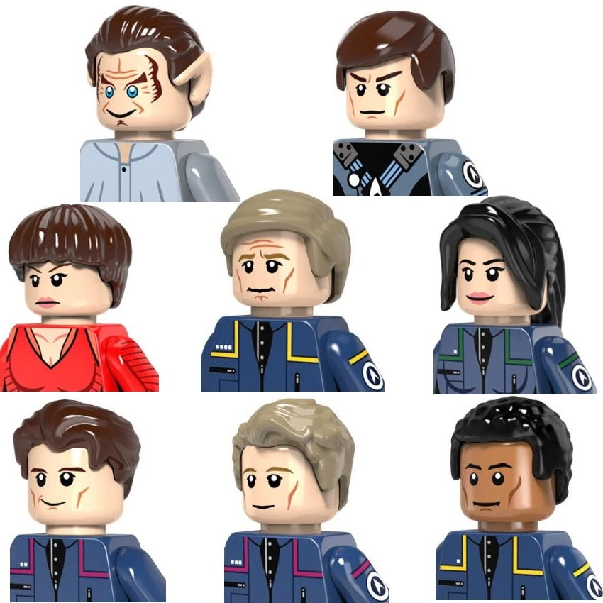 

8pcs/set Star Trek Enterprise Spock Figure Mini Man Blocks Ultramarines