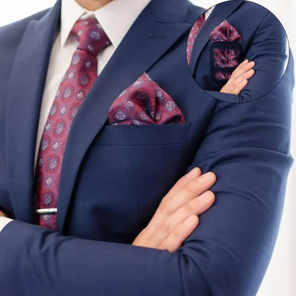 Pocket Square Holder Handkerchief Keeper Organizer Accessories For Men Square Scarf Suits Tuxedos Vests Dinner Jackets
