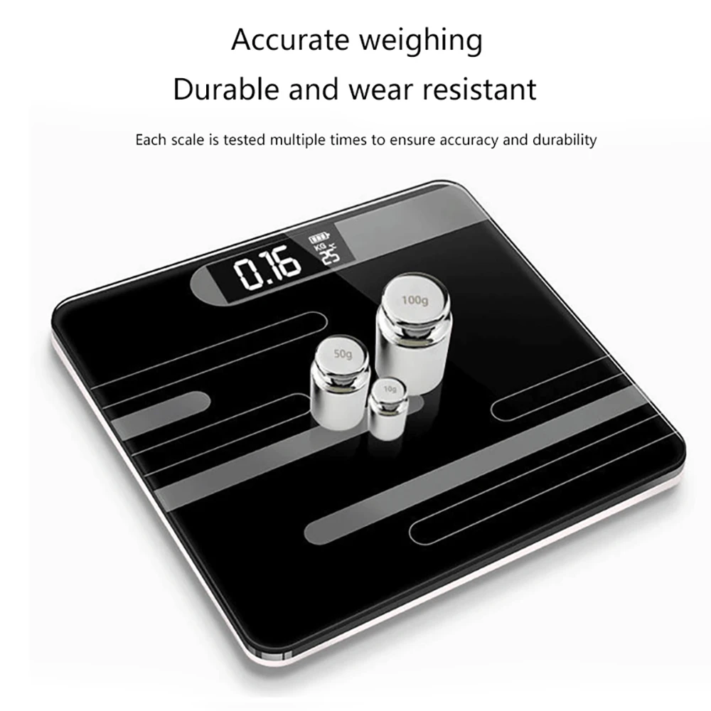 Bathroom Scale Floor Body Scales Digital Body Weight Scale LCD Display  Glass Smart Electronic Scales - AliExpress