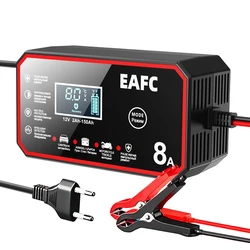 Smart LCD Display 12V 8A Fast Car Battery Charger (EU 12V 8A charger)