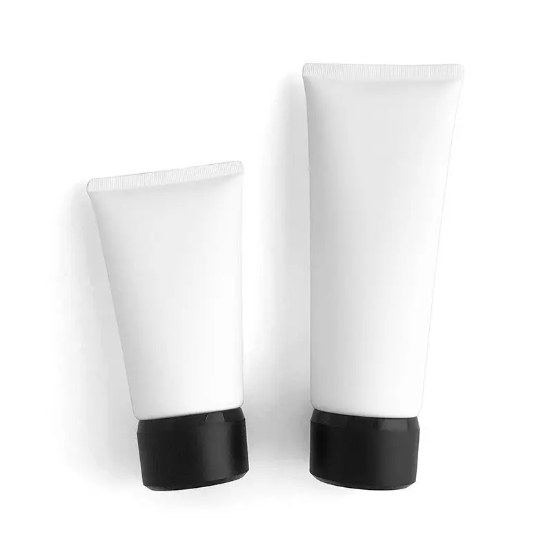 

30pcs Cosmetic Squeeze Tube Frost Matte White PE PP Plastic Empty Skincare Sunscreen Facial Lotion Cream Bottle 5oz 150ml 200ml