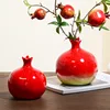 Modern Gradient Color Pomegranate Ceramic Vase Flower Arrangement Container Table Decoration Fruit Pomegranate Shape Vase Crafts 1