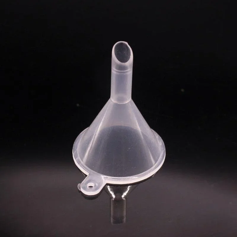 Plastic Filter Funnel 10Pcs/set Transparent Mini Funnels Cosmetics Subpackage Funnels Perfume Diffuser Bottle Liquid Oil Lab Tools Plastic
