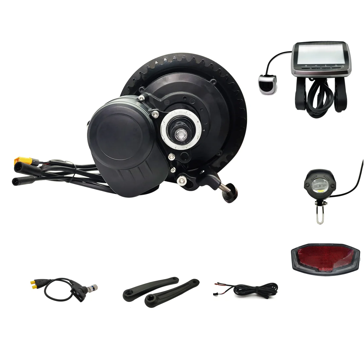 Tongsheng 36V 48V Coaster Brake Mid Motor TSDZ2 Foot Brake High Speed Torque Sensor Engine Ebike Conversion Kit BB 68MM