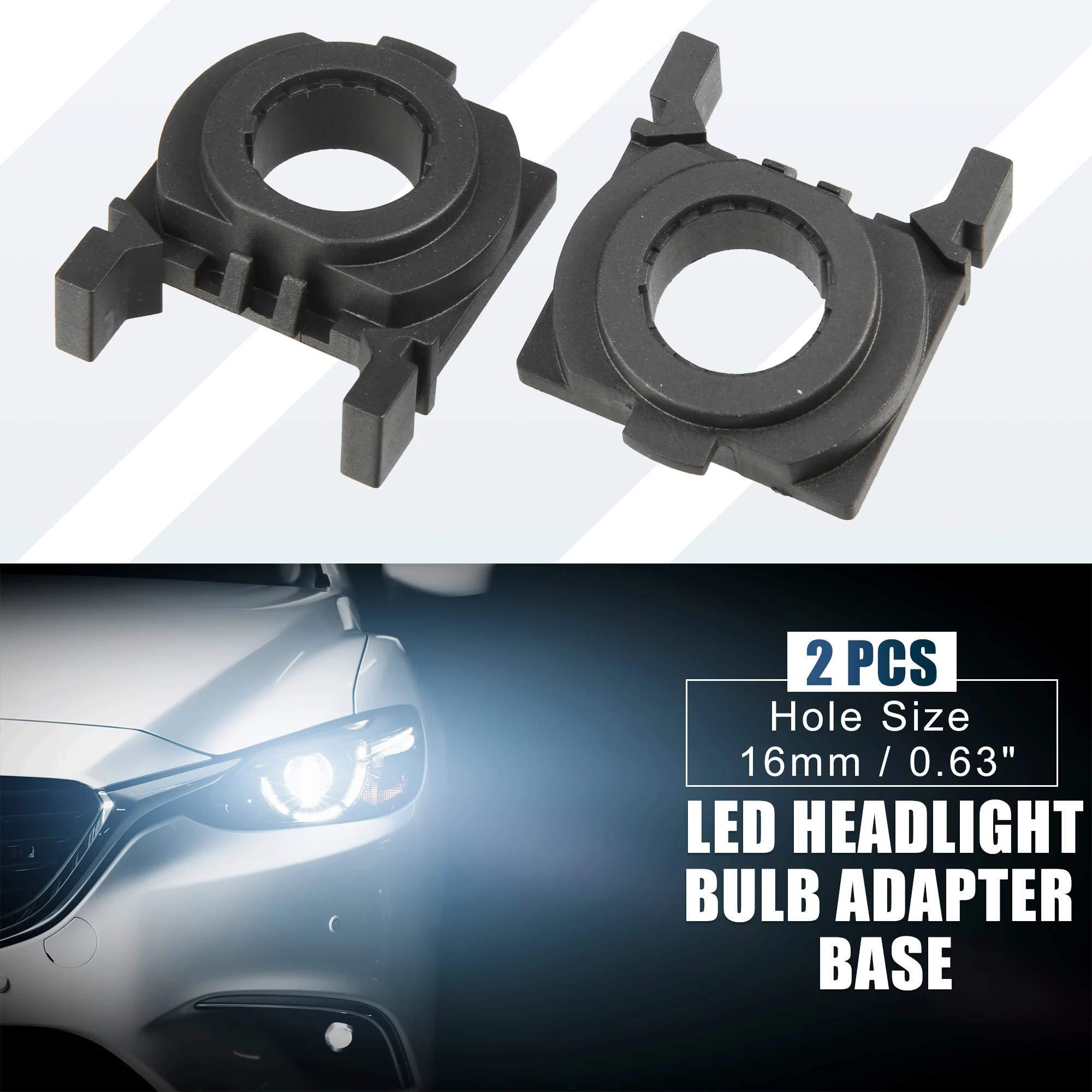 X Autohaux 2 stücke H7 LED Scheinwerfer Birne Halter Adapter Sockel Basis  Halter Clip für Ford Focus MK2 Fiesta Mondeo MK4