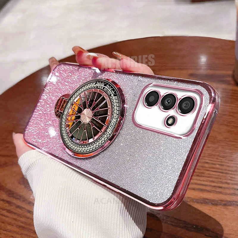 Elegant Rotating Stand Holder with Luxury Plating and Silicone Cover