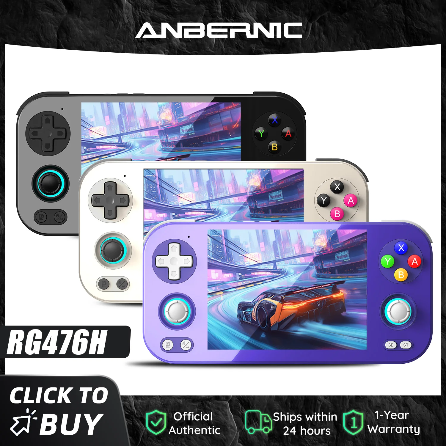 Anbernic RG 476H Retro Handheld-Spielkonsole RG476H Android 13 Unisoc T820 4,7 Zoll LTPS Touchscreen 1080 DP-Ausgang Streaming