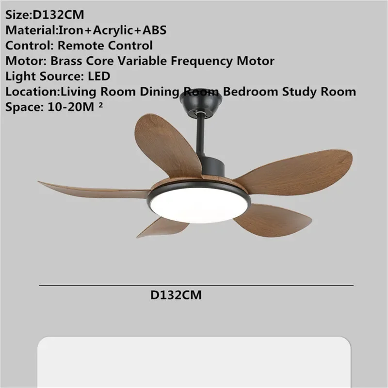 AFRA Modern Fan Light Luxury Living Room Restaurant Bedroom Study LED Ceiling Fan Light Remote Electric