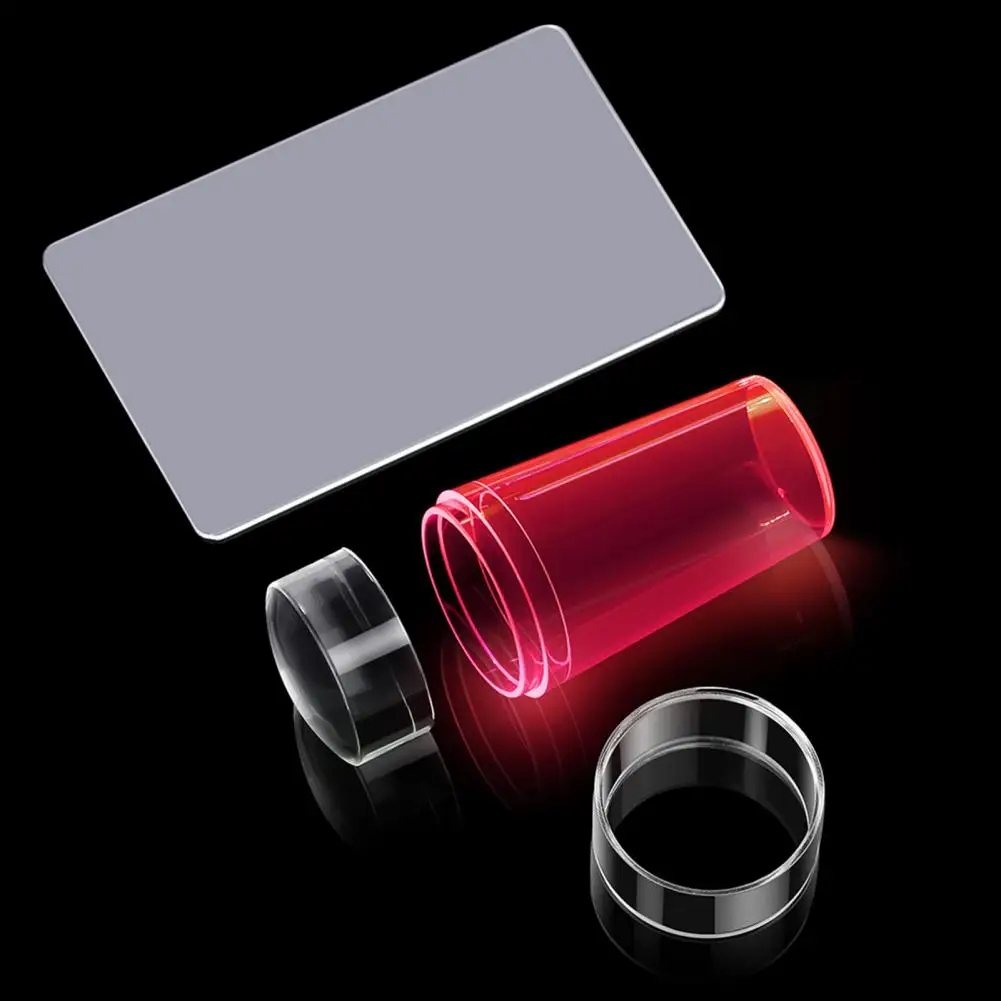 1 Set Nail Art Stamp Useful Simple Operation Nail Stamper French Tip Silicone Stamper Tool Female Supply