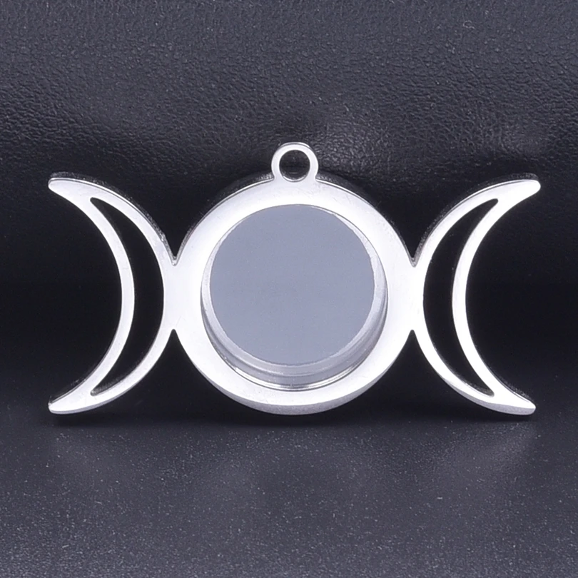 5pcs Triple Crescent Moon Goddess Pendant charm Pagan Jewelry Wiccan Witchy  charms DIY Women Yoga Nymph Accessories - AliExpress