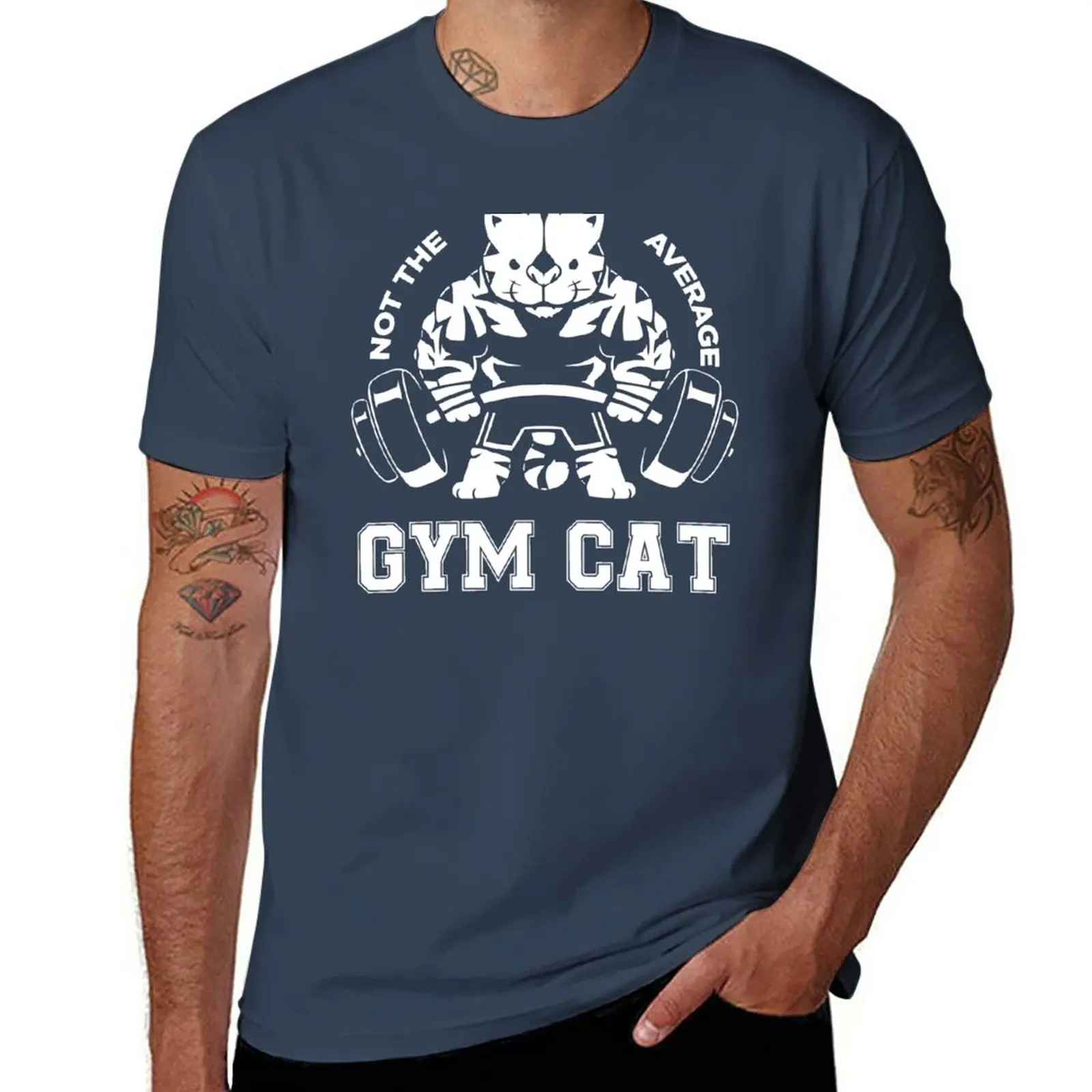 

New Not the average GYM CAT T-Shirt Aesthetic clothing quick-drying t-shirt sweat shirts t shirt for men